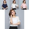 Summer Women Polka Dot Print Short Trumpet Sleeve Tops Stylish Casual Shirt