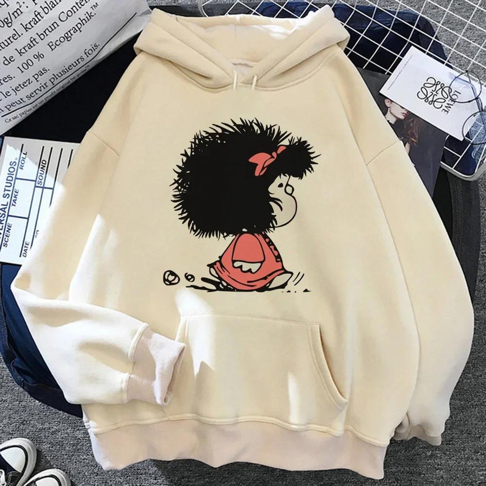

Mafalda hoodies women graphic long sleeve top sweat y2k clothing women streetwear sweatshirts XL
