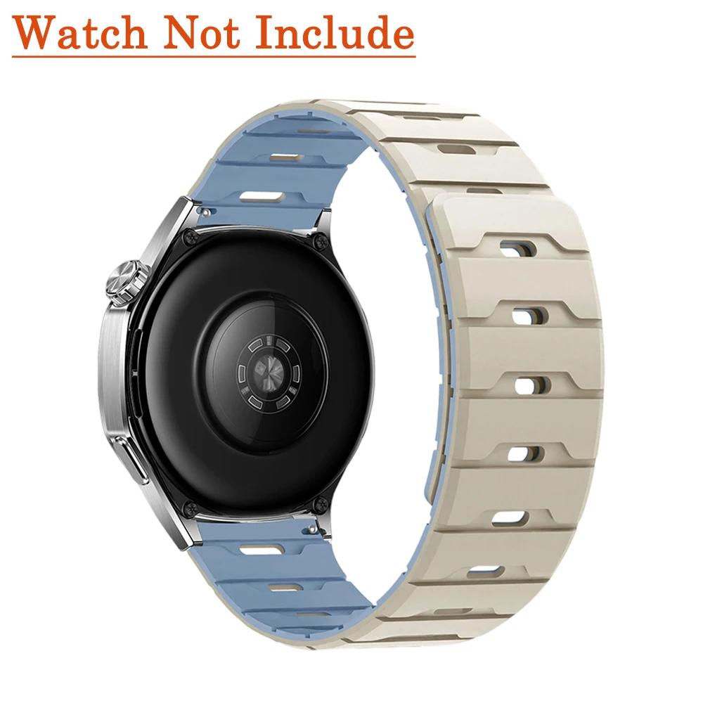 18mm 20mm 22mm Silicone Strap for Huawei Watch GT5/4 6pro For Garmin Forerunner Magnetic Band for Samsung Galaxy Watch 7 6 5 4