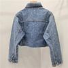 European Station 2026 Spring Rhinestone Embellished Loose-Fit Women's Denim Jacket