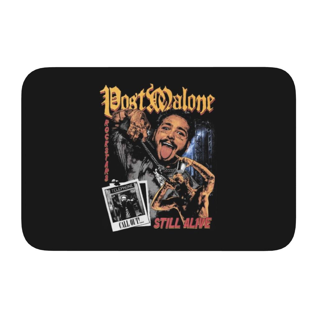 Custom Posts Malones American Popular Rapper Front Door Floor Entrance Mat Indoor Bath Kitchen Doormat Garage Carpet Rug