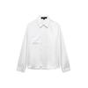 TAOP&ZA Women's Spring/Summer Elegant Solid Silk Satin Slim Fit Shirt