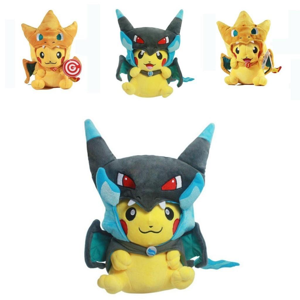 Adorabili Peluche Cosplay di Pikachu Mega Pokemon Cos Charizard Morbido Peluche Giocattolo per Bambini Per Accoglienti Abbracci
