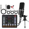 X1 English Sound Card Kit: Desktop Tripod, Mobile/PC Compatible for Live Broadcast, Singing, and Recording