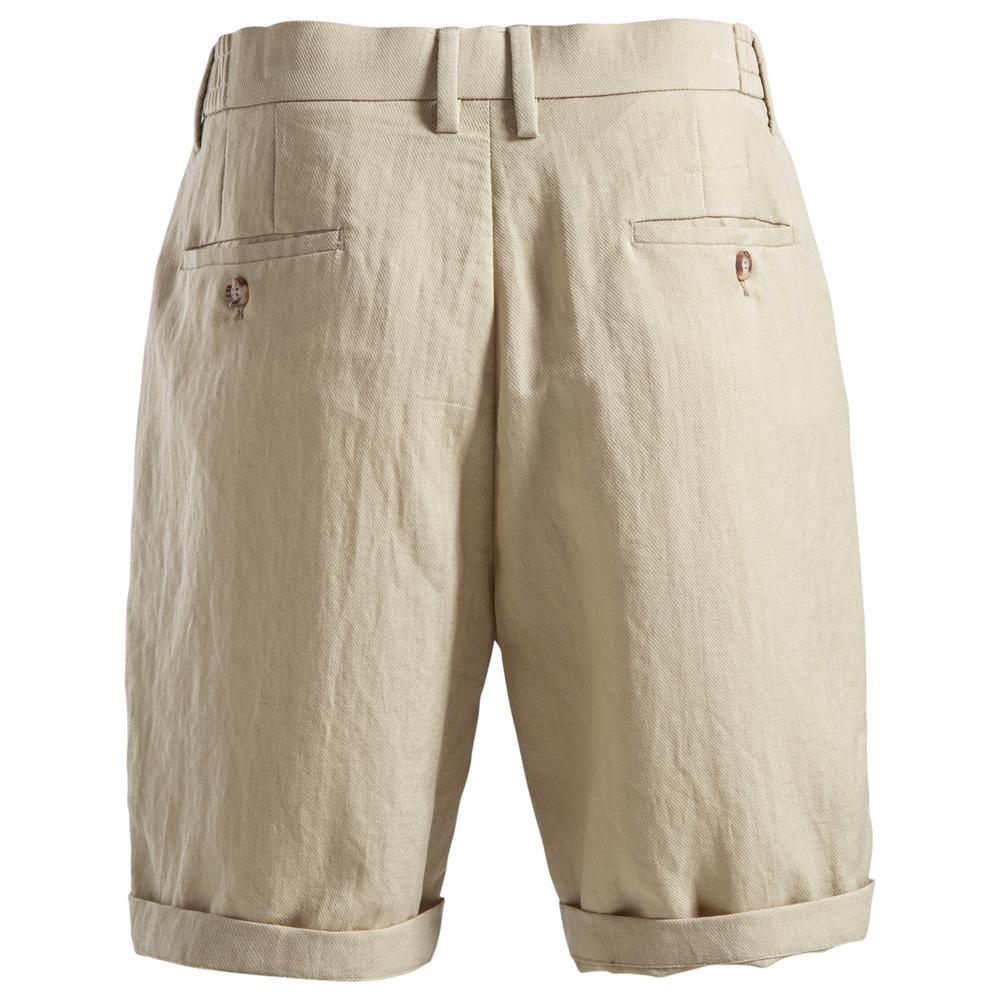 AIOPESON Comfortable Men's Shorts Solid Color Elastic Waist Multi Pocket Cotton Linen Blend Breathable Summer Shorts
