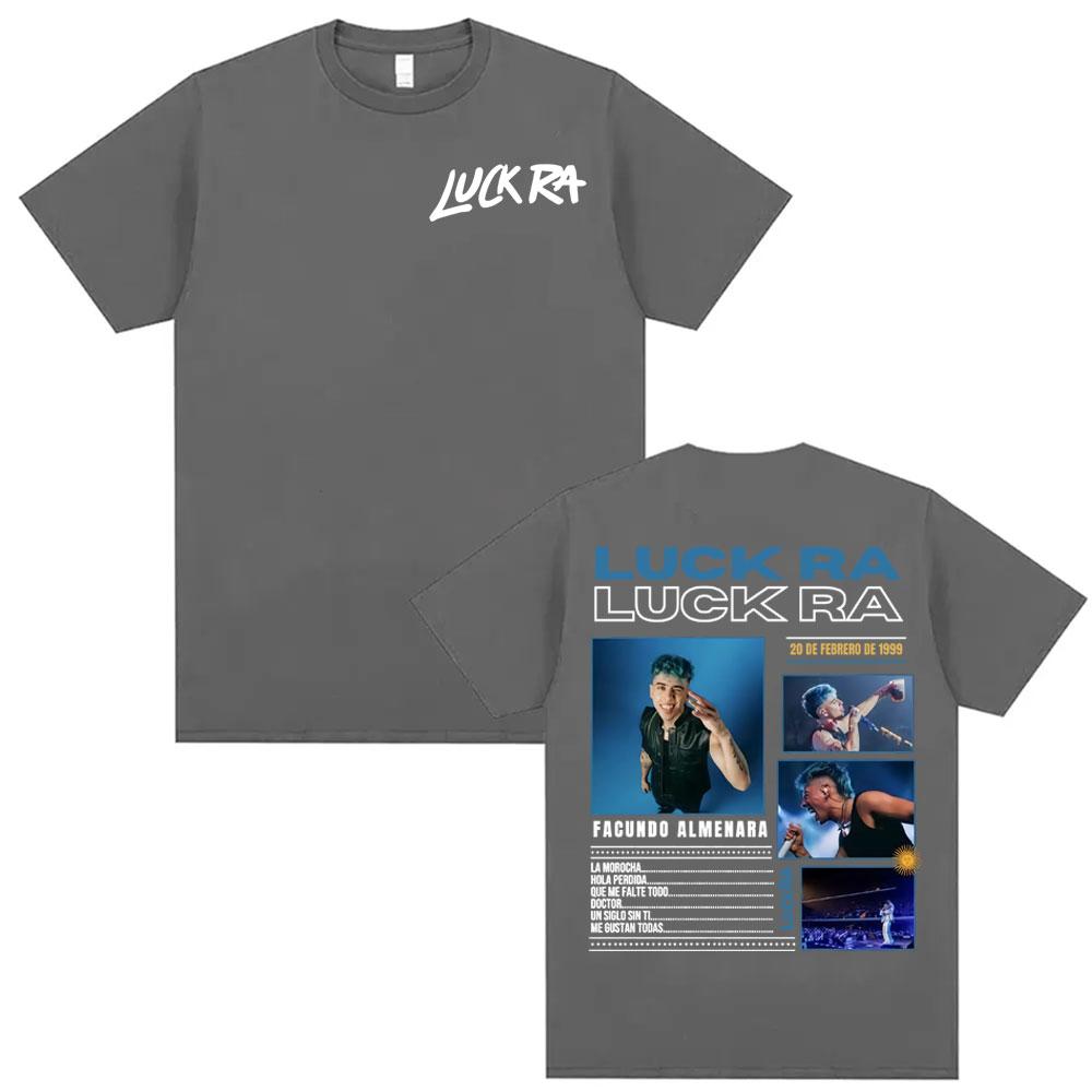 Rap Singer Luck Ra FACUNDO ALMENARA Album Tour 2025 Summer Men Women Harajuku Casual Fashion Oversized Pure Cotton Tshirt