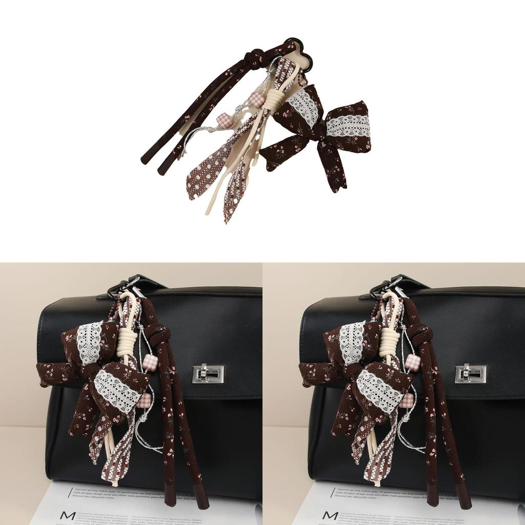 Fashion Butterfly Knot Bag Charm With Mixed Material For Summer
