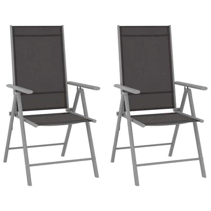 Maison Exclusive - Chaises pliantes 2 pièces Textilène Noir
