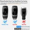 Autophone Compatible With Mercedes Benz Key Fob Cover With Keychain,Soft TPU 360 Degree Protection Key Shell Case For 2017- E-Class 2018- S-Class -