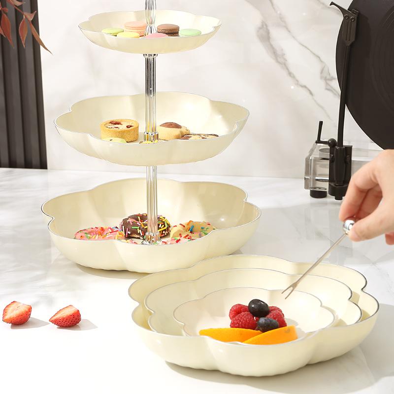 Luxury Multi-tier Snack & Fruit Display Plate for Living Room or Coffee Table Decor