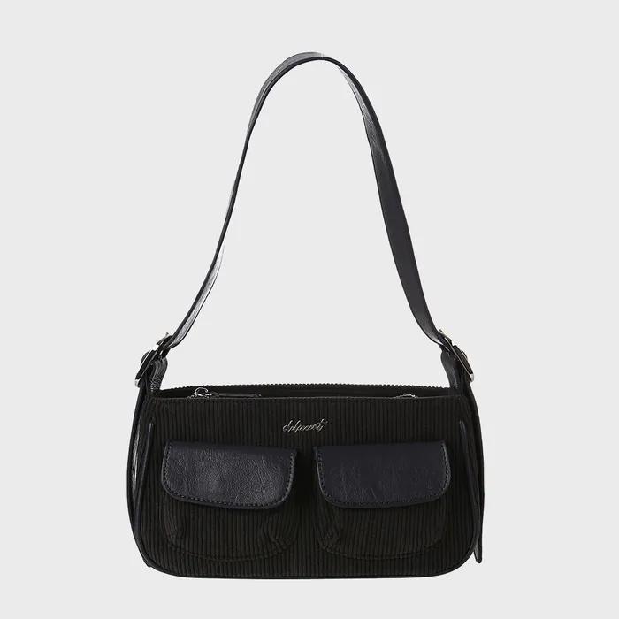Two-Pocket Corduroy Bag [3 Colors]