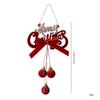 Velvet Flocked Christmas Bells Ornaments Set, Red Decorative Hanging Ornaments for Tree, Wreath, Garland