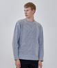 ADHOC Men'S Modified Knit Crew Neck Knit (Light Gray)