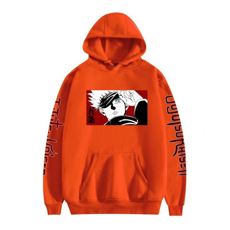 Jujutsu Kaisen Anime Hoodie Cartoon Print Loose Fit Sweatshirt Teens Couples