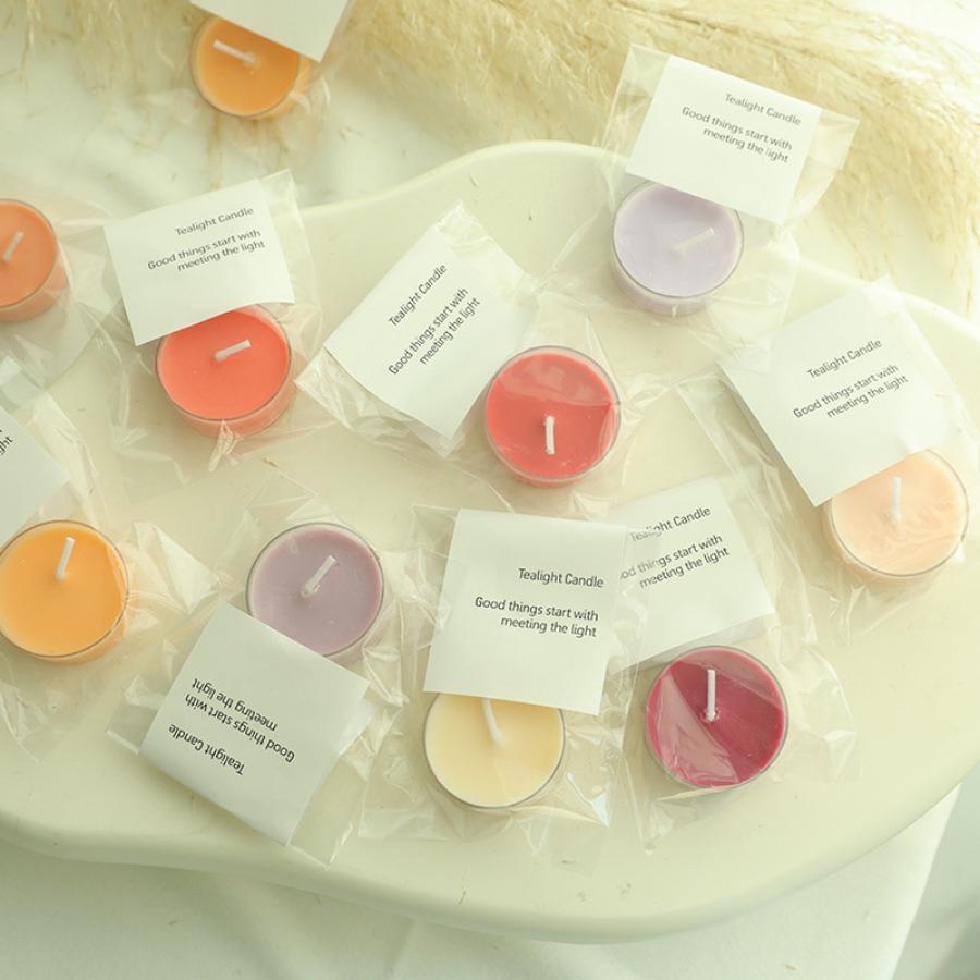 10pcs Round Aromatherapy Candle Birthday Romantic Smokeless Atmosphere Gift Props Wedding Decoration Tea Candle Light Tea Wax