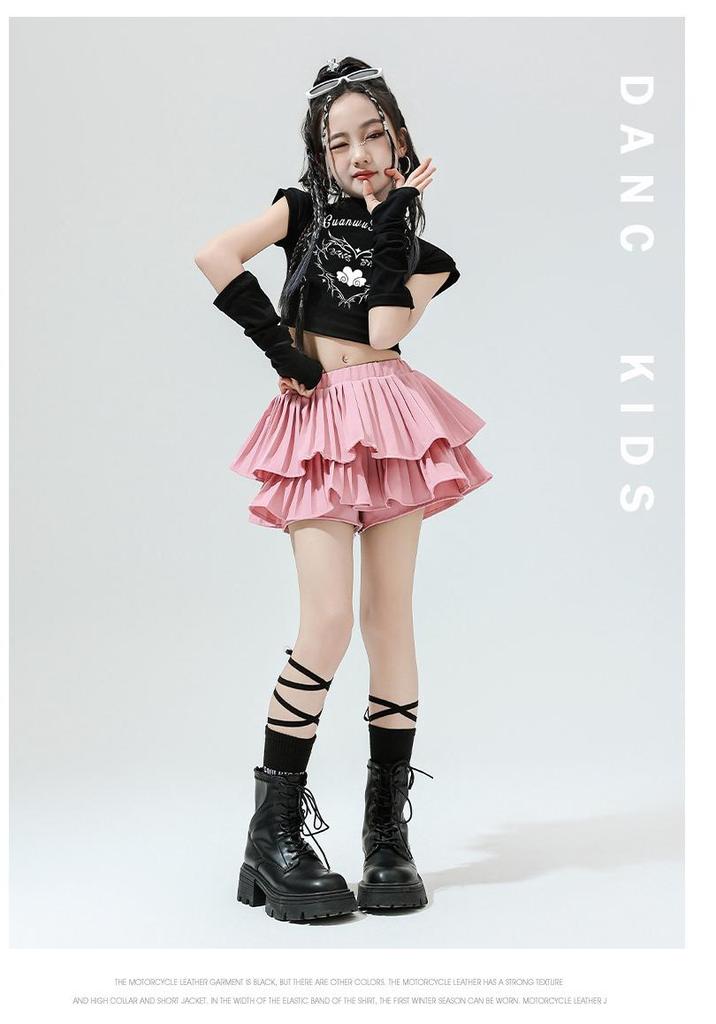 Girls' Jazz Street Dance Outfit: Cool Hip Hop Performance & Cheerleader Uniform
