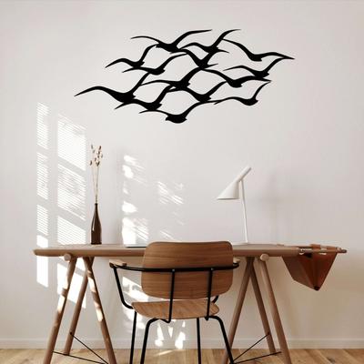 Metal Flying Birds Art Wall Decor - Unique Steel Bird Signs - Stylish Metal Wall Hanging - Elegant Wall Decor for Home
