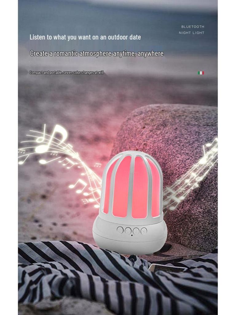 LED Birdcage Speaker Night Light with Dimmable Sleep Eye Protection