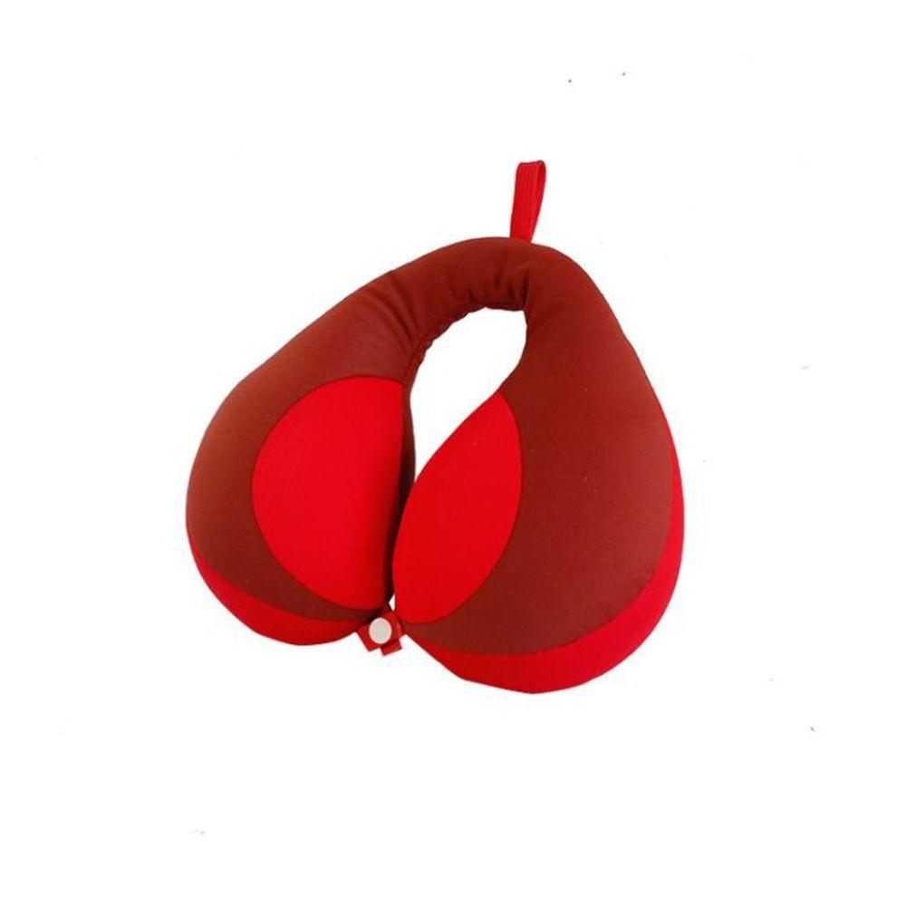 

Подушка для сна на воздушной подушке Подушка для сиденья безопасности Контрастные цветные U-образные подушки красный