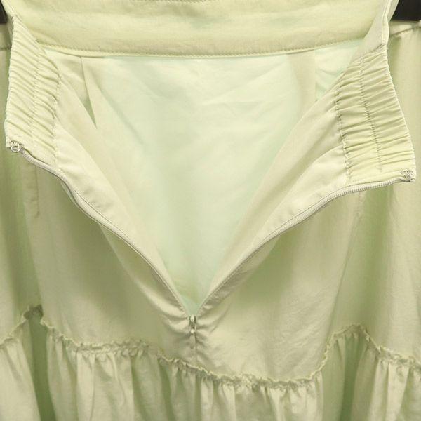 SNIDEL SWFS211127 Maxi Length Ruffle Tiered Skirt Green Ladies Old Clothes Used