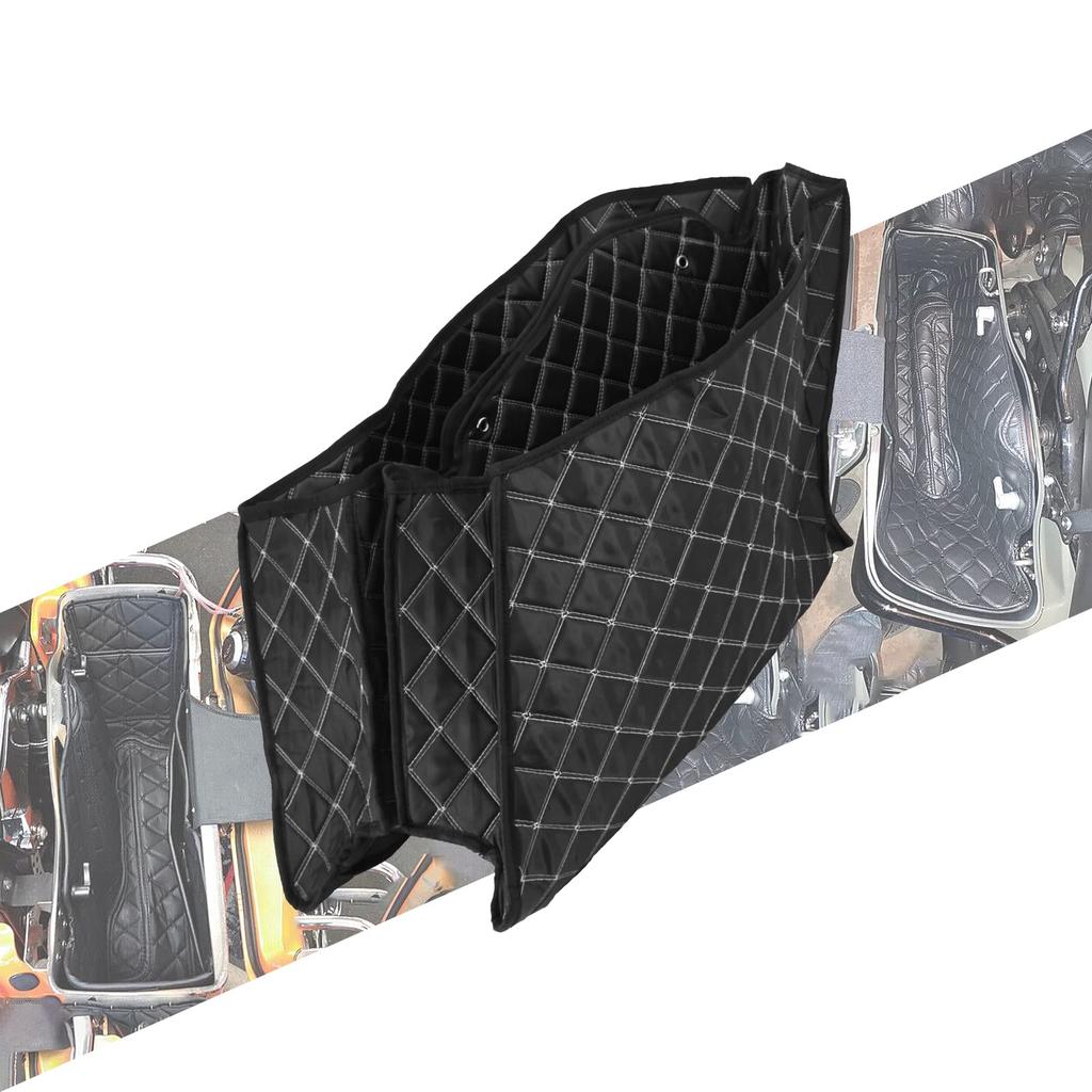 HDBUBALUS Motorcycle Saddlebag Side Box Luggage Storage Tool Liners for White Thread for Harley Touring Liners, Bags, Liners, Bags, 4" Saddlebags,