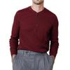 Men's Cotton Solid Color  Long-Sleeve T-Shirt - Casual Base Layer Outdoor Top