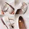 Autumn 2025 Sequined Bow Princess Shoes: Fashionable Leather Shoes for Girls