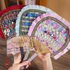 Zhuang Ethnic Brocade Bamboo Fan - Handmade Intangible Cultural Heritage of China
