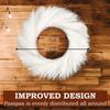 Good-Faux Pampas Grass Wreath 24Inch Fall Wreath Farmhouse Wreath With 11Inch Inner Ring For Christmas Decor (White)