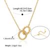 Sun Double Ring Titanium Steel Necklace with Rhinestones, Light Luxury Niche Collarbone Chain, Non-Fading Accessory for Women, European and American