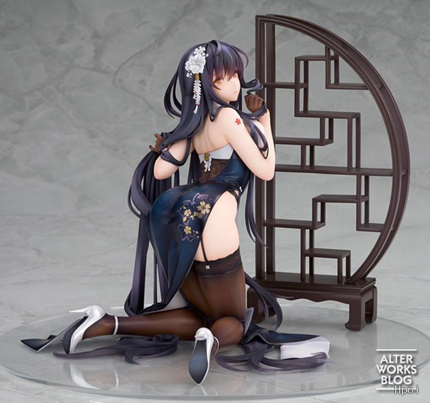 16CM Anime Game Azur Lane IJN Azuma Kneeling Cheongsam Dress Up Figure Plaything Gift Collection Action Figure PVC Boxed