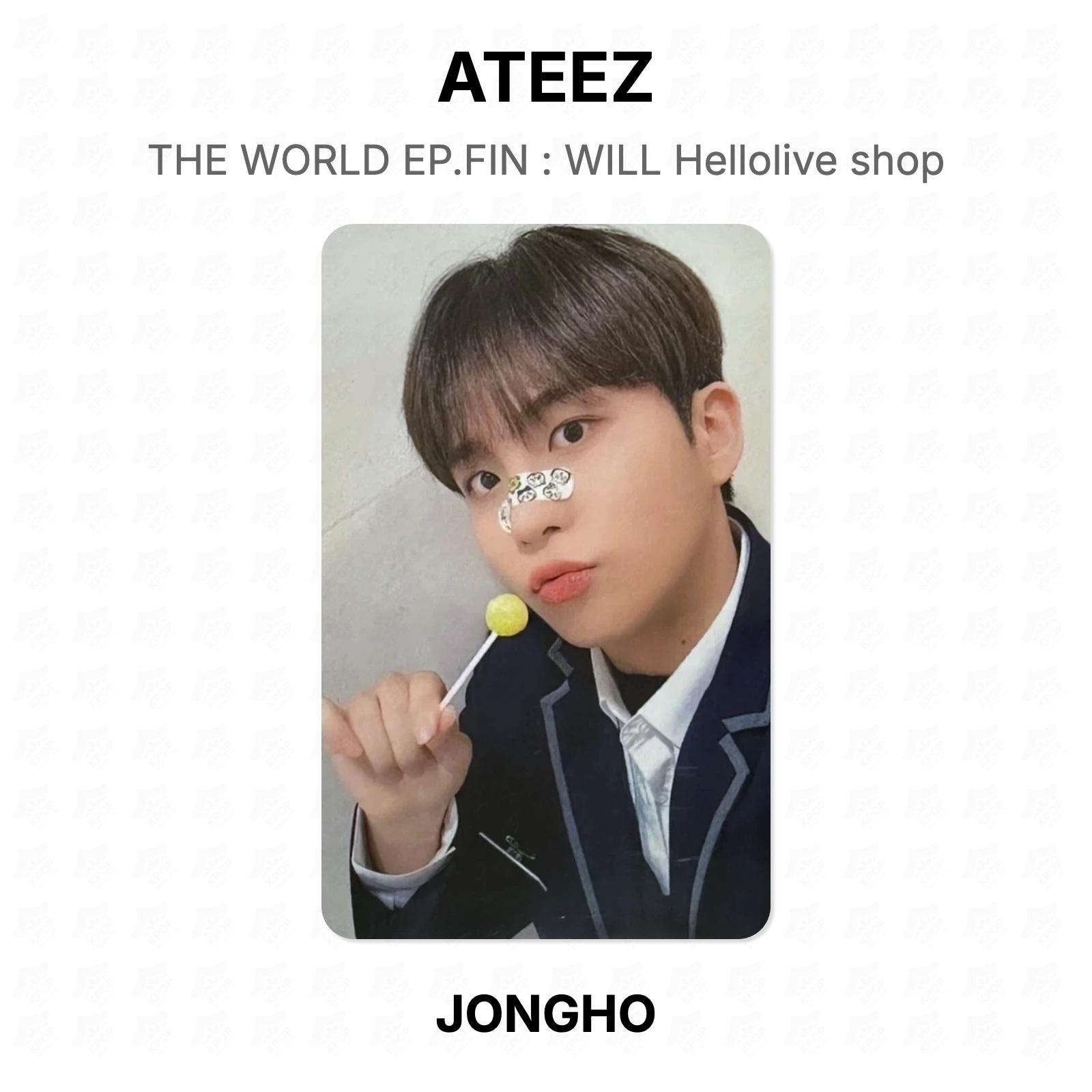 ATEEZ THE WORLD EP.FIN : Официальная фотокарточка из магазина Hellolive JONGHO