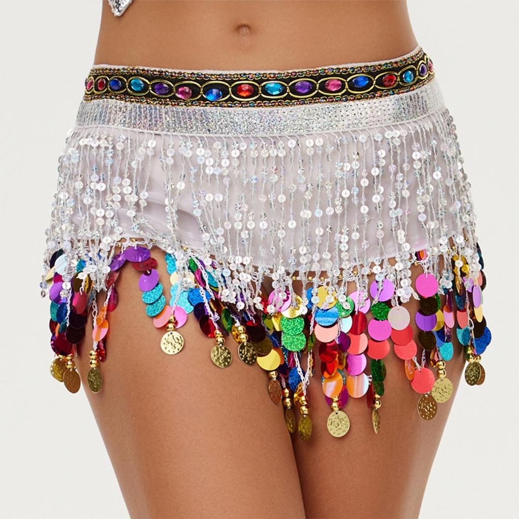 Ladies' Belly Dance Hip Scarf, Waist Chain Hip Scarf, Tassel Chiffon Performance Dress, Waist Scarf, Wide Waist Cover