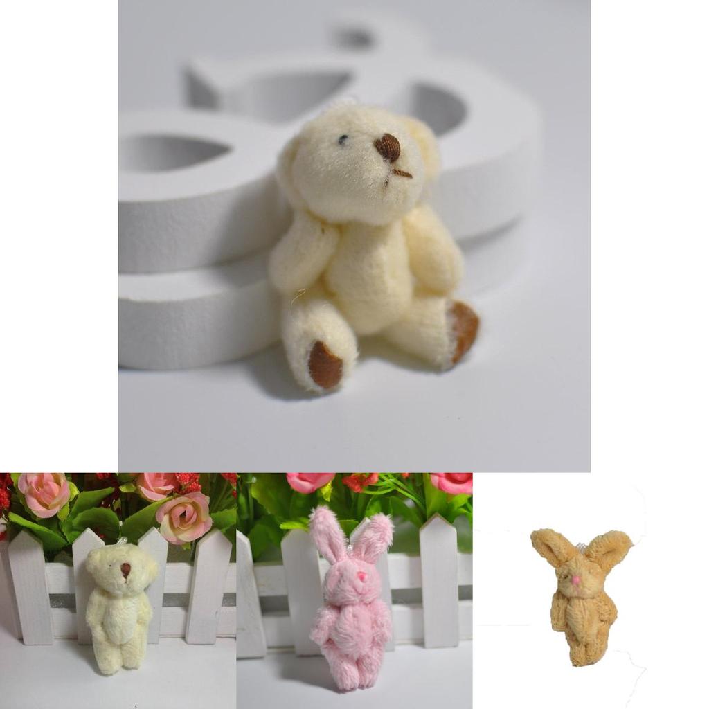 Adorable Mini Cute Plush Toy Tiny Rabbit Bear Doll With Soft And Cozy Feel