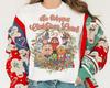Retro Dolls Christmas Carol Group Christmas Wreath Shirt Christmas Four Seasons Unisex Couple Casual Fashion Streetwear