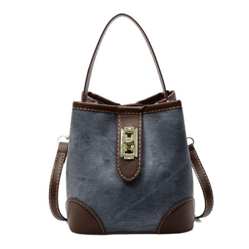 Vintage Handbag Bag Women's 2025 New High-end Niche Design Fashionable and Versatile One-shoulder Crossbody Bucket Bag