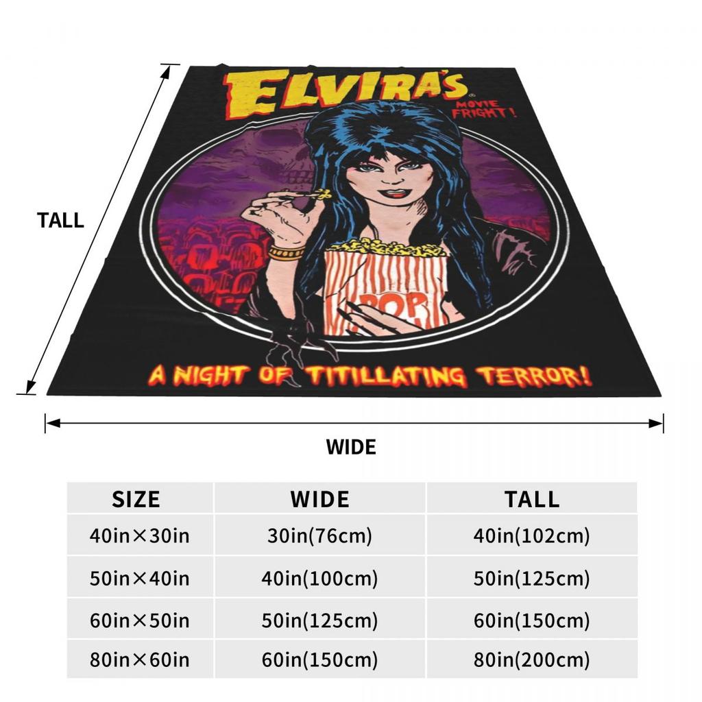 Elviras Mistress Of The Dark Movie Flannel Blanket Goth Queen Super Soft Throw Blanket for Couch Chair Bedspread Sofa Bed Cover
