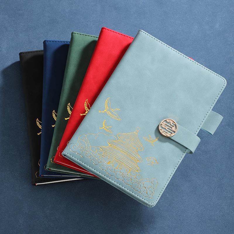 Chen Shi 32K Retro Business Notebook Gift Set with Magnetic Buckle