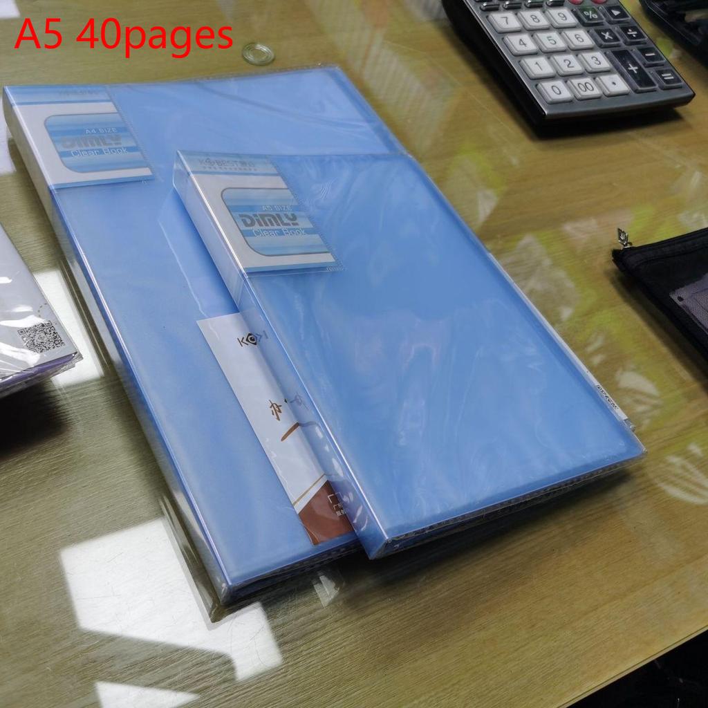 A5 Multilayer File Folder Insert Data Book 40-100 Pages Transparent Loose-leaf Students Paper Storage Office Management Supply