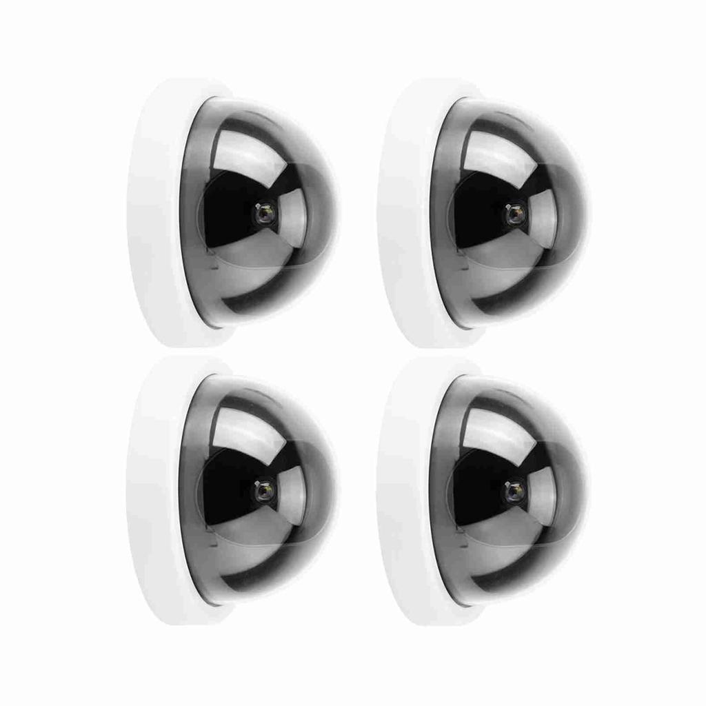 4pcs Dome Simulation Camera CCTV Dummy Fake Security Camera With Flashing Led Light