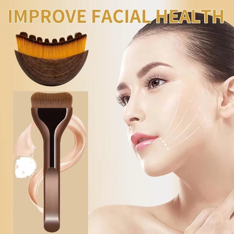 Lymphatic Contour Face And Body Brushes The Lymphatic Drainage Massager Ultra-Thin Wide Tongue Type Brush For Face Dry Brushing
