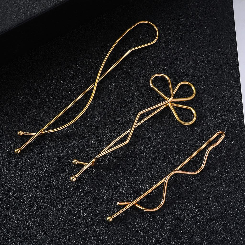 3pcs Fashionable Simple Versatile With Broken Hair Edge Clips Girl Bangs Hair Twist Clips Accessories