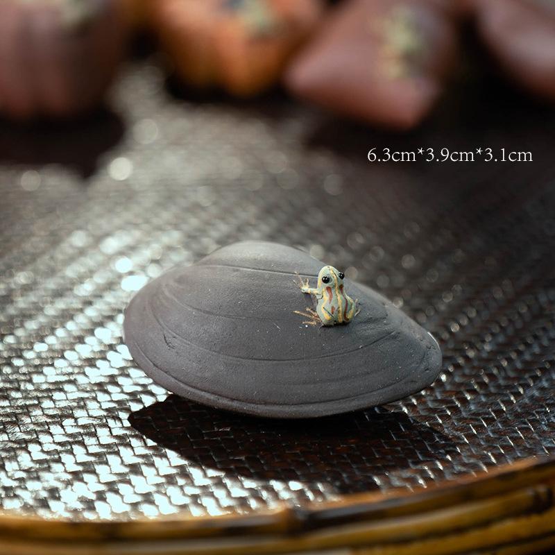 

Creative Purple Clay Tea Pet Frog Pumpkin Fruit Model Sculpture Chinese Tea Ceremony Kungfu Tea Table Decoration Ornament Crafts