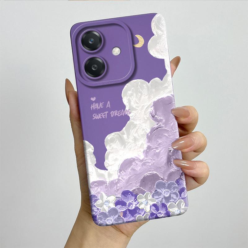 For OPPO A3 4G Phone Case A40 A40m CPH2669 CPH3669 Soft Silicone Sweet Painted Funda Coque Cartoon Printed Protective Back Cover