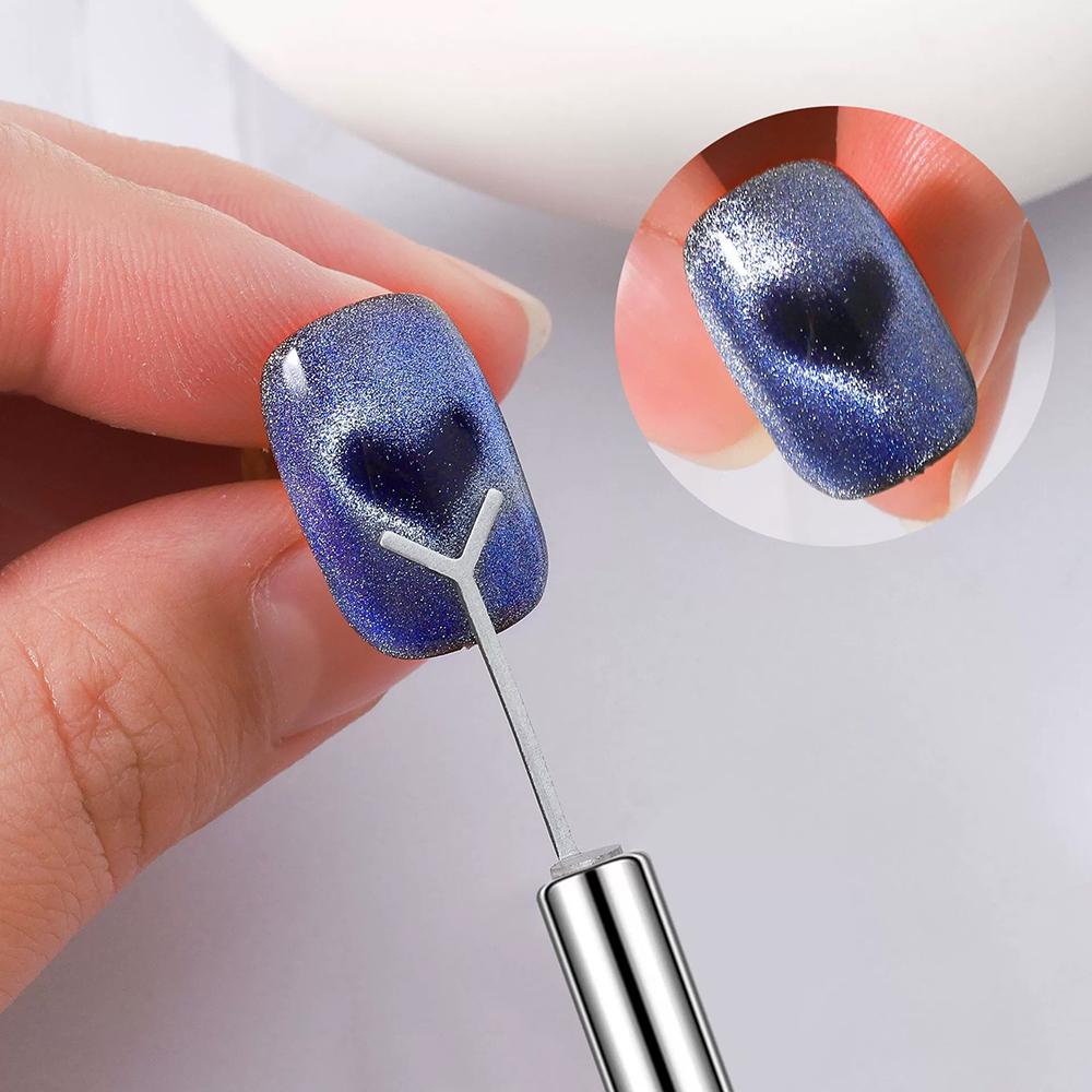 

Rabbit Cat s Eye Nail Art Magnet — Cute, Multi-functional Fold-Ear Rabbit Design (Magnetic Plate — Non-Magnetic Itself)