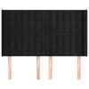 Vidaxl Wingback Headboard, Black, 147X16X118/128 Cm, Velvet
