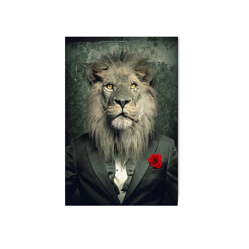 Abstract Animal Lion Canvas Poster Printing Modern Painting Wall Art Picture for Living Room Home Decoration Gift Cuadros