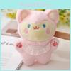 Cute Fluffy Lace Fox Keychain Soft Plush Toy With Long Fur And Pp Cotton Filling