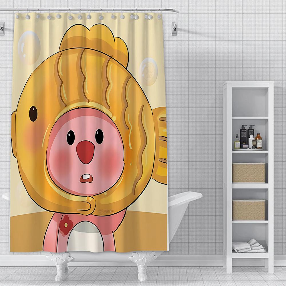 Shower Cute anime Loopys Curtain Waterproof Polyester Fabric Paint Colorful Bath Curtains Home Bathroom Decor Curtain With Hook
