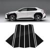 8pcs/set Black B C Pillar Stickers, Easy Install PC Window Trim Anti-Scratch Exterior Styling Parts For Toyota BZ4X 2022 2023